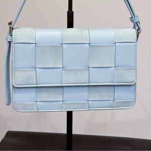 Anthropologie Faux-Suede Woven Shoulder Bag